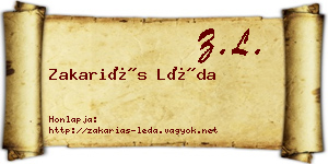 Zakariás Léda névjegykártya